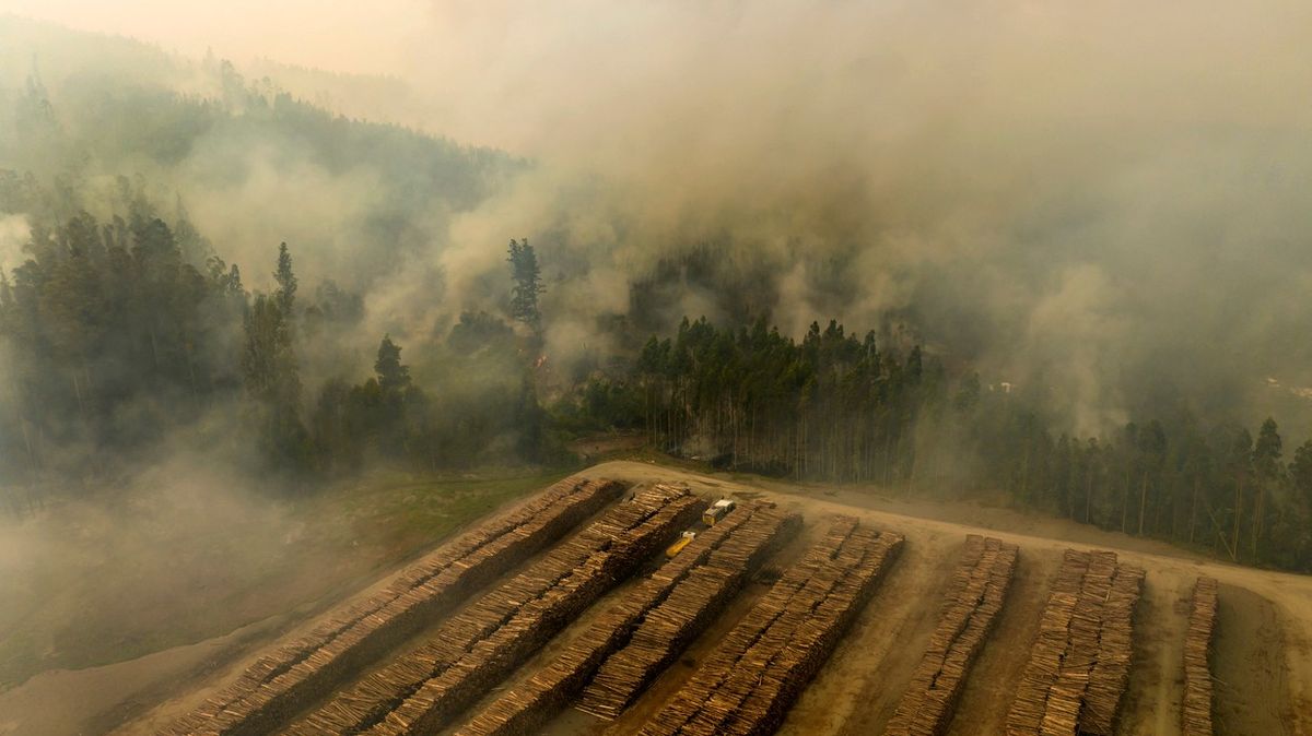 Fotky: Požáry stravují střední Chile, zemi zachvátila vlna veder
